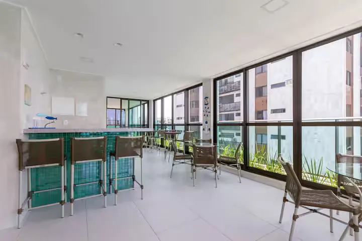 Espaço gourmet com bar